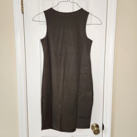 Heatherly Astrid Ruched Dress Dark Olive Green Size XS - Picture 2 of 10